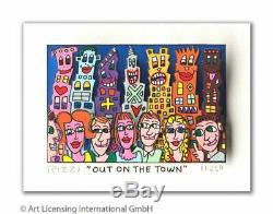 Original James Rizzi 3 D Bild Out on the town NEU original Zertifikat