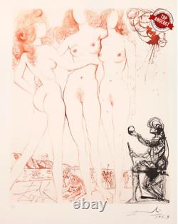 Original Salvador Dali (1904-89) Le Jugement de Pâris Kunstwerk Rarität Exklusiv