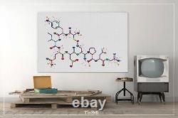 Oxytocin LOVE Molecule Heart Watercolor Print Medical Art Love Molecule Art-1531