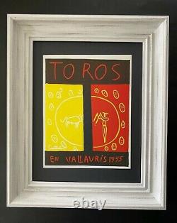 PABLO PICASSO Vintage 1964 Signed Mounted 11x14 Offset Lithograph Ltd. Ed