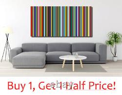 PAUL SMITH STYLE RETRO STRIPES CANVAS WALL ART PRINT Ready To Hang