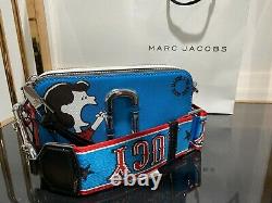 PEANUTS x MARC JACOBS Snapshot LUCY Blue Multi Small Camera Bag 100% AUTHENTIC
