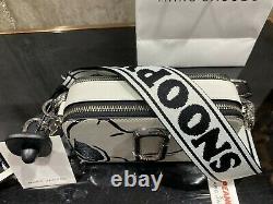 PEANUTS x MARC JACOBS Snapshot SNOOPY Cotton Multi Small Camera Bag 100% AUTHENT