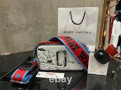 PEANUTS x MARC JACOBS Snapshot SNOOPY White Multi Small Camera Bag 100% AUTHENTI