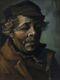 Portrait Of Peasant Study Vincent Van Gogh Art Print Reproduction Canvas 24x29