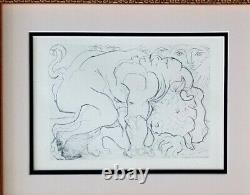 Pablo Picasso 1954 Beautiful Print Not Signed Matted At 11x14=
