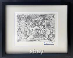 Pablo Picasso + 1955 Signed Superb Print Matted And Framed + List $595