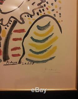 Pablo Picasso Hand Signed Lithograph Carnaval Carnival Le Roi Carnival Mourlot