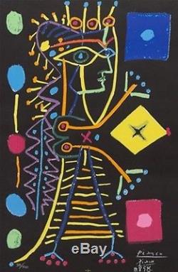 Pablo Picasso La Femme aux des (Jacqueline) Hand-signed Mourlot Lithograph