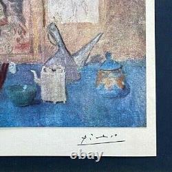 Pablo Picasso+ Original 1948 + Signed + Hand Tipped Color Plate Still Life