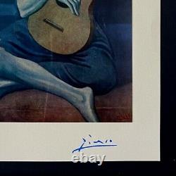 Pablo Picasso+ Original 1954 + Signed + Hand Tipped Colorplate The Old Guitarst