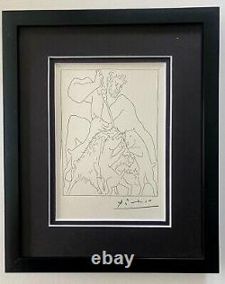 Pablo Picasso Original 1954 Signed'ovidio' Gravure Matted To Be Framed At 8x10
