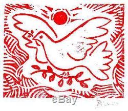 Pablo Picasso Original Ltd Ed Print Dove of Peace Hand Signed withCOA (unframed)