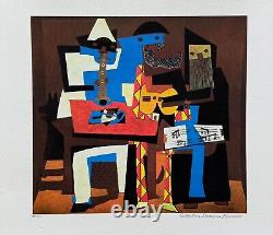 Pablo Picasso THREE MUSICIANS Estate Signed Limited Edition Art Giclee 26 x 20