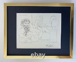 Pablo Picasso Vintage 1956 Signed Lithograph Matted to 11x14 Ltd. Edition^