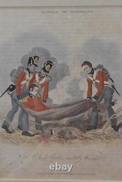 Pair Thomas Kelly Battle of Waterloo Framed Engravings British Museum