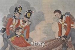 Pair Thomas Kelly Battle of Waterloo Framed Engravings British Museum