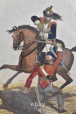 Pair Thomas Kelly Battle of Waterloo Framed Engravings British Museum