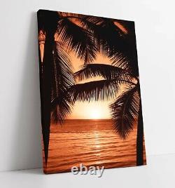 Palm Tree Sunset 1 Canvas Wall Art Float Effect/frame/picture/poster Print