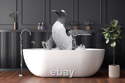 Penguin bathing in bathtub Canvas Wall Art Picture Print