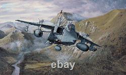 Philip E West signed print Jaguar Patrol depicting the RAF ground attack jet