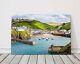 Port Isaac Harbour Cornwall Canvas Print Framed Picture Wall Art Doc Martin