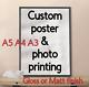 Poster Print Photo Print Baby Frame Photo Gloss Matt A3 A4 A5 Family Pet Art