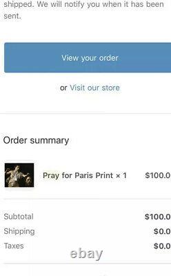 Pray For Paris Print Westside Gunn Virgil Abloh 18x24 34/100 SOLD OUT