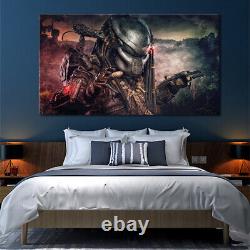 Predator Framed Canvas Print Alien Vs Predator Movie Wall Art