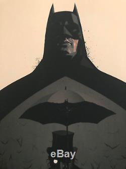 RARE 2 x GENUINE Olly Moss MONDO The Dark Knight Rises AND Batman Penguin prints