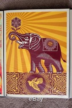 RARE Obey Holiday Peace Elephant print by Shepard Fairey signed and numbered