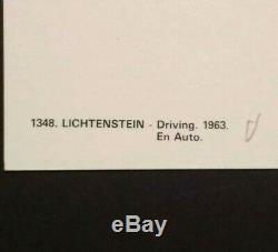 ROY LICHTENSTEIN Driving (1963) FRAMED & SIGNED VERY RARE