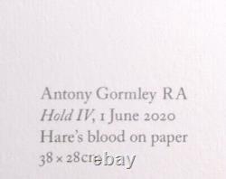 Rare Antony Gormley Hold IV Hare's Blood Print