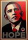 Rare Obama Hope Print By Shepard Fairey 24 X 36 2008 Signed Thick Paper