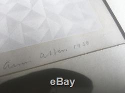 Rare! Original Anni Albers Triadic Series F'69 Ivory White Signed Serigraph #32