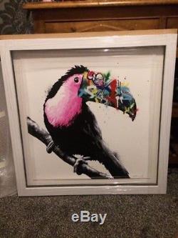Rare Toucan Print By Martin Whatson Pink Hand Finished Edition Of 15 Framed