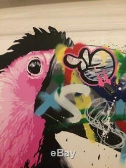 Rare Toucan Print By Martin Whatson Pink Hand Finished Edition Of 15 Framed