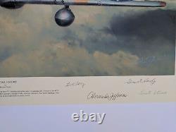 Red Tail Escort by Richard Taylor signed by 6 Tuskegee Airmen with Charles McGee