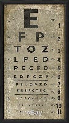 Restoration Vintage Eye Chart Letters Museum Quality Industrial Hardware $185