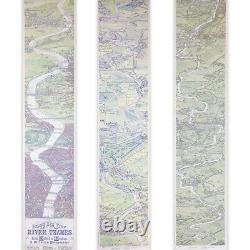 Restored Antique Victorian Map Of The River Thames