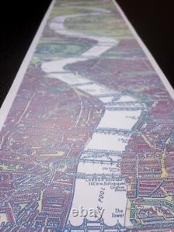 Restored Antique Victorian Map Of The River Thames