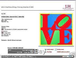 Robert Indiana Heliotherapy Love Screenprint Signed Numbered Framed JKLFA. Com