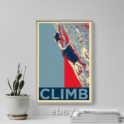 Rock Climbing Art Print'Hope' Poster Gift Bouldering, Mountain Climbing
