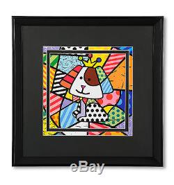 Romero Britto Large Royalty Dog Framed Print Discontinued New