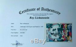 Roy Lichtenstein 1981 original print hand signed with certificate. Resale $3450