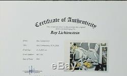 Roy Lichtenstein 1981 original print hand signed with certificate. Resale $3450