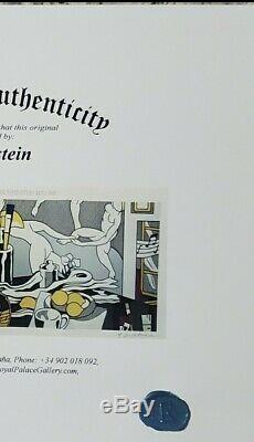 Roy Lichtenstein 1981 original print hand signed with certificate. Resale $3450