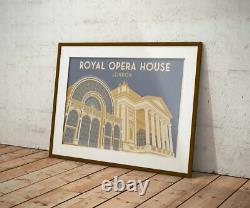 Royal Opera House London Travel Poster Framed Vintage Bucket List Prints