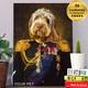 Royal Pet Portrait Custom Vintage Renaissance Dog Portrait Cat Admiral King