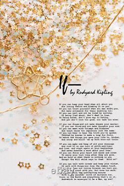 Rudyard Kipling Poem If Gold Stars Poster Art Print Photo Poem